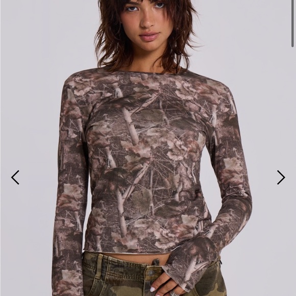 NWT Jaded London brand camo women’s long sleeve shirt size medium